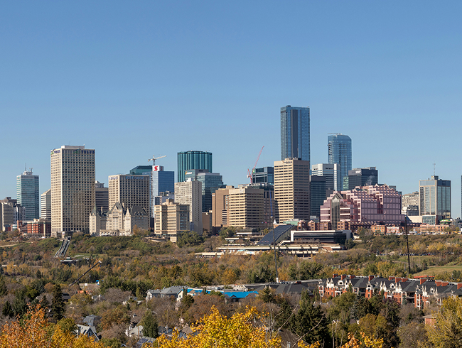 A wide scenic image of downtown Edmonton